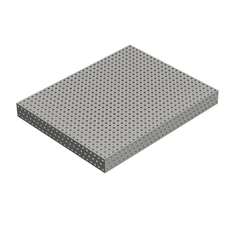3D Schweißtischplatte D22 1200x1500x150 -  Lochraster 50x50