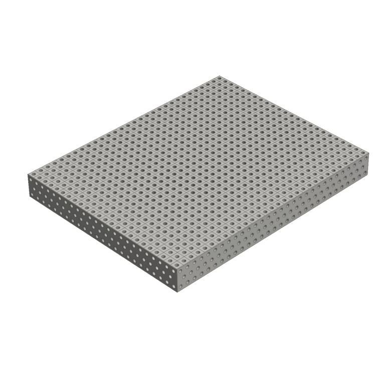 3D Schweißtischplatte D22 1200x1500x150 -  Lochraster 50x50