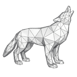 LowPoly Wolf Schweißbausatz aus 2 mm Stahl .png