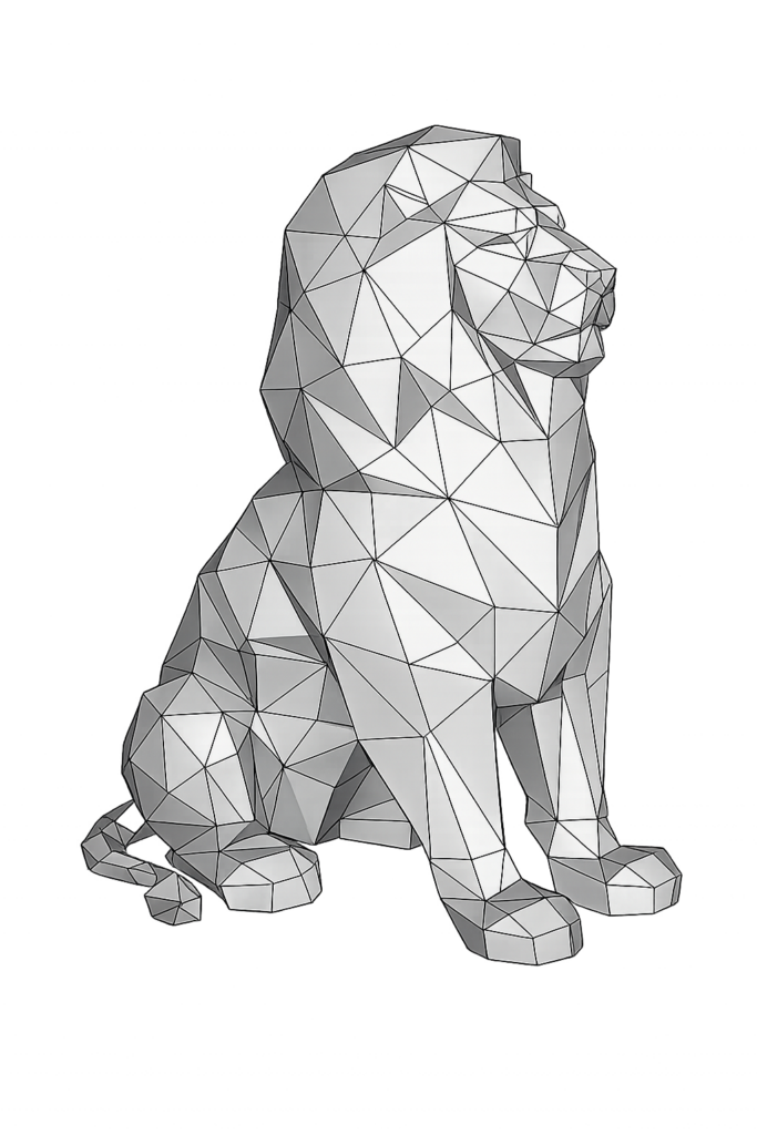 LowPoly Löwe Schweißbausatz aus 2 mm Stahl.png