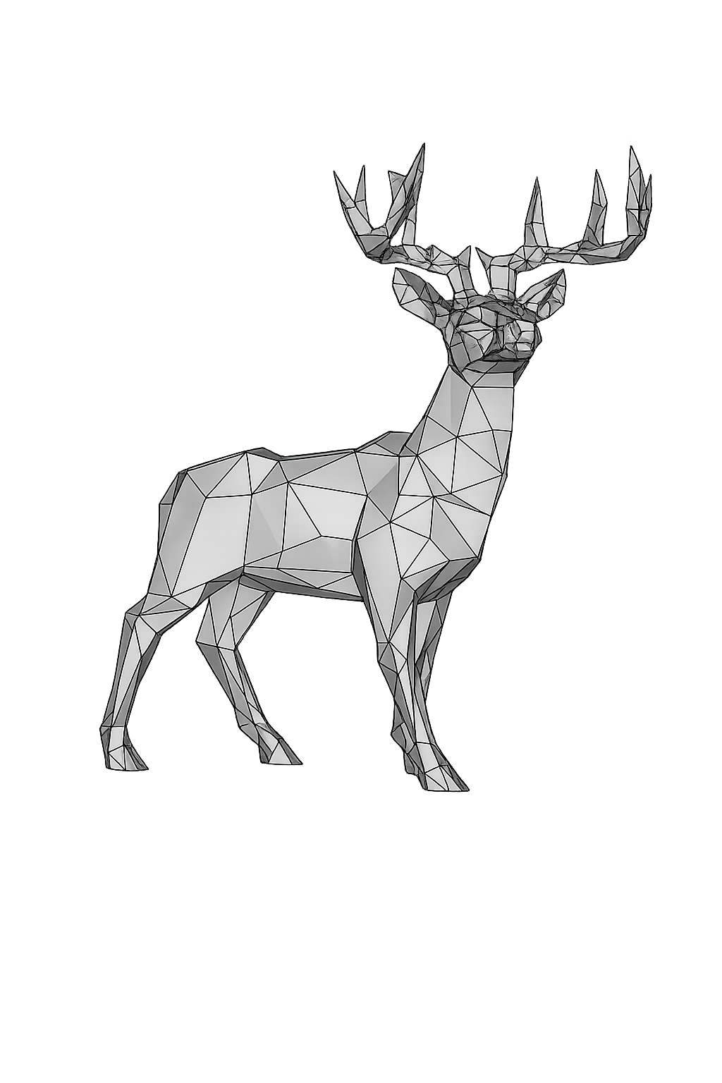 LowPoly Hirsch Schweissbausatz aus 2 mm Stahl-png LowPoly Hirsch Schweißbausatz aus 2 mm Stahl.png
