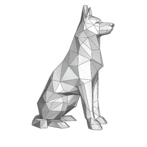 LowPoly Deutscher Schäferhund Schweißbausatz.png