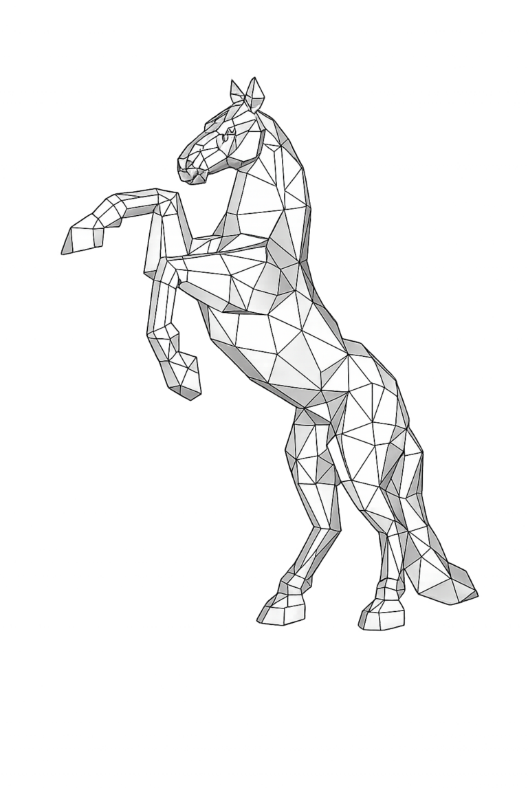LowPoly Pferd Schweißbausatz aus 2 mm Stahl.png