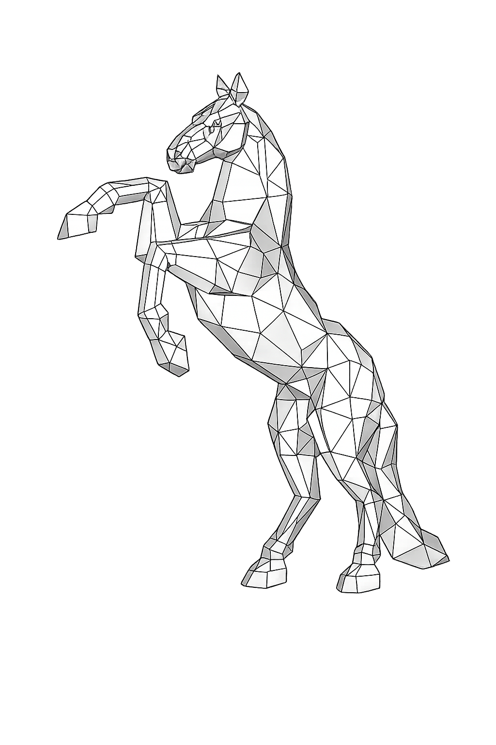 LowPoly Pferd Schweissbausatz aus 2 mm Stahl-png LowPoly Pferd Schweißbausatz aus 2 mm Stahl.png